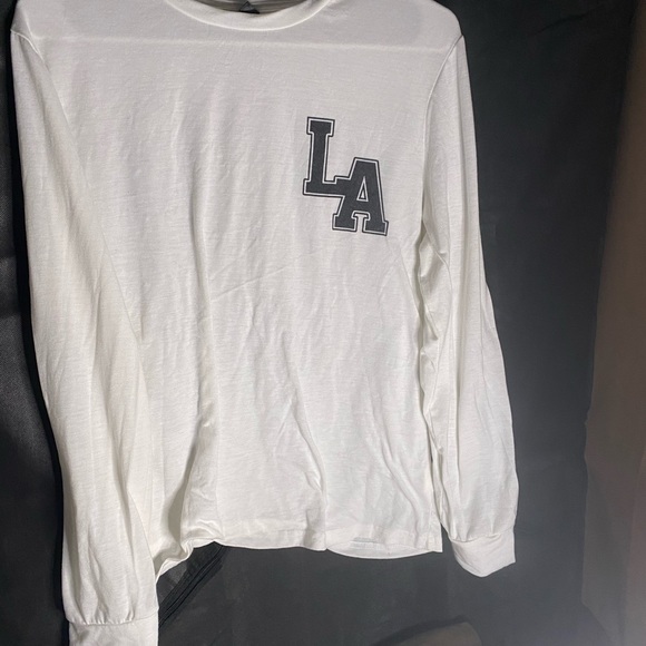 White Long Sleeve Shirt with LA Logo - Picture 1 of 16